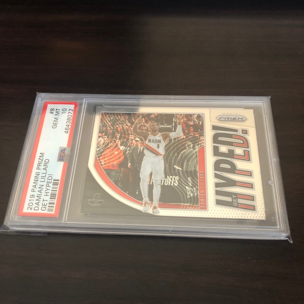 2019 Panini Prizm Get Hyped Damian Lillard Card #8
